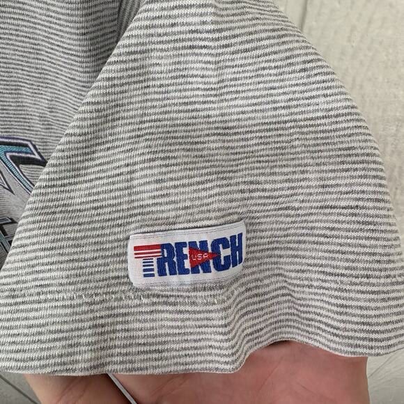 Vintage 80’s Grey Pinstriped Charlotte Hornets Tee Large - Picture 6 of 7